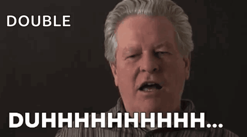 Gray Haired Man Funny Face Double Duhhhh GIF