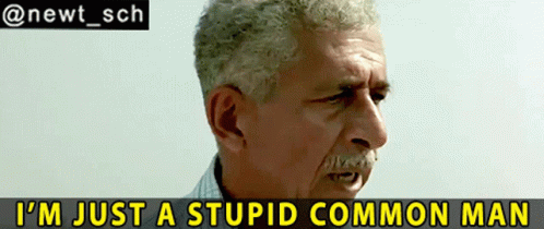 Gray Haired Mustache Man Says I'm Just a Stupid Common Man