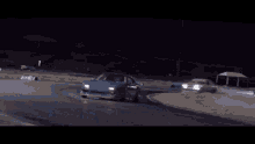 Gray Race Car Drifting Spin GIF