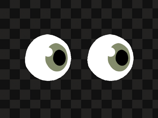 Gray Rolling Eyes Animation GIF 
