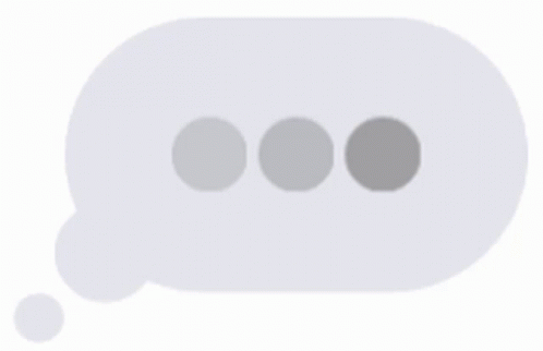 Gray Speech Bubble With Three Circles GIF
