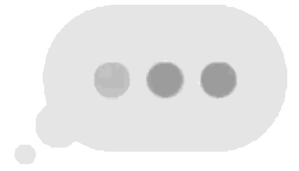 Gray Speech Bubble with Three Dots