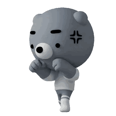 Gray Teddy Bear With Black and White Star on Chest