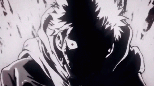 Grayscale Yuji Itadori GIF