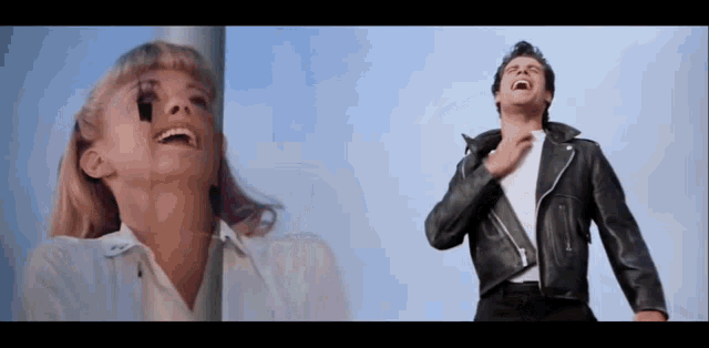Grease Split Screen GIF