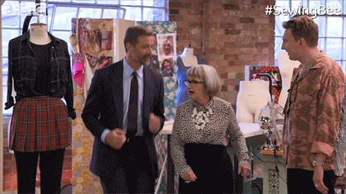 Great British Sewing Bee Judges Crazy Dancing GIF