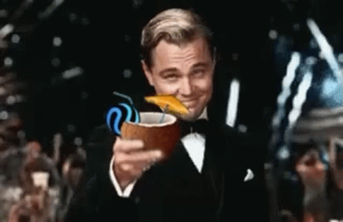 Great Gatsby Leonardo Dicaprio Coconut GIF