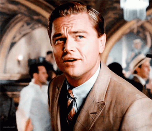 Great Gatsby Happy Leonardo DiCaprio GIF