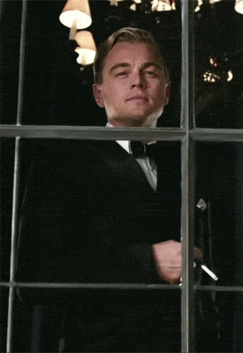 Great Gatsby Leonardo DiCaprio By The Window GIF