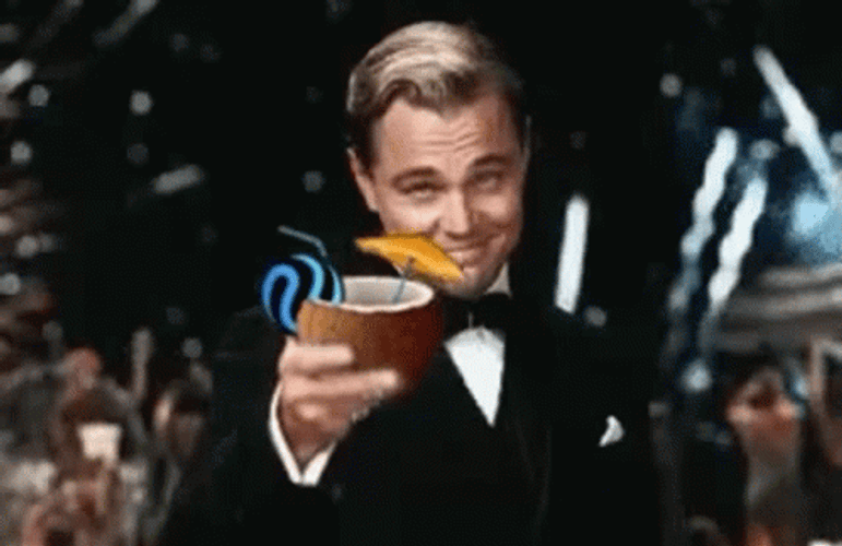 Great Gatsby Leonardo DiCaprio Coconut GIF