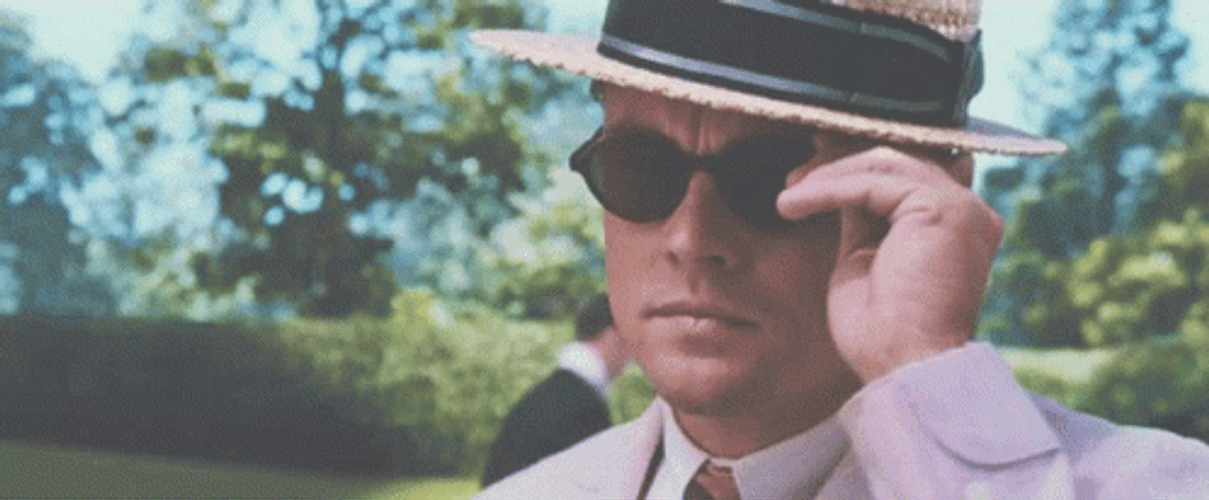Great Gatsby Leonardo DiCaprio Removing Sunglasses GIF