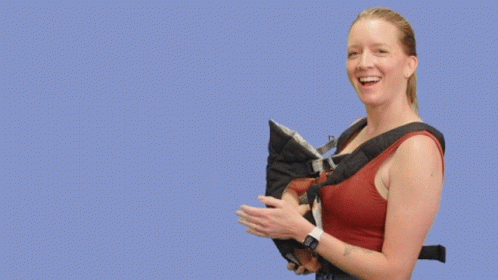 Great Job Meme Lady With Baby Carrier GIF