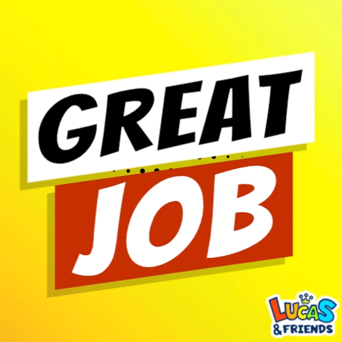 Great Job Sign Yellow Red GIF