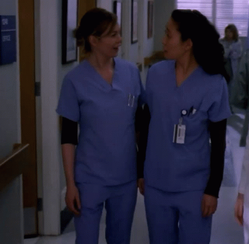 Great Minds Think Alike Meredith And Cristina Grey's Anatomy GIF