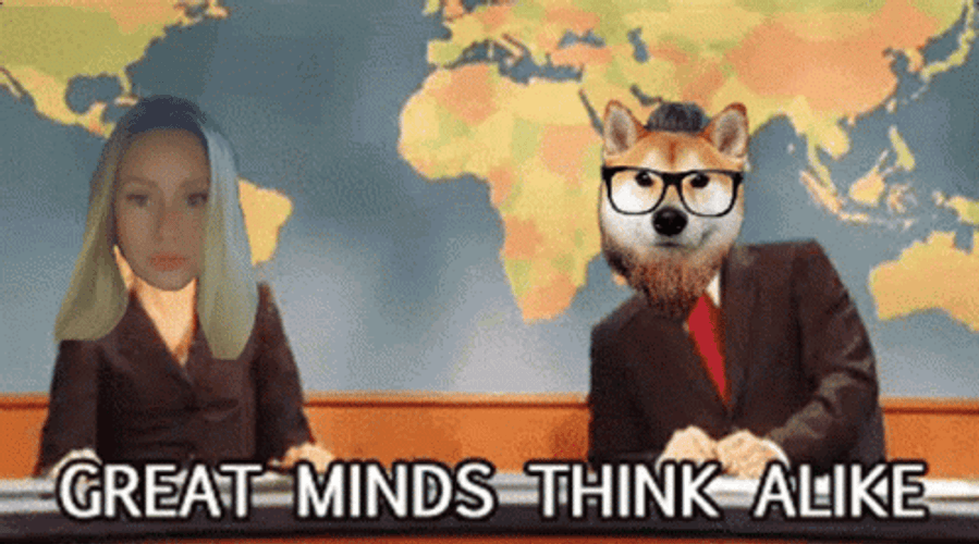 Great Minds Think Alike Funny Face Swap GIF