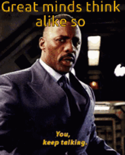 Great Minds Think Alike Idris Elba GIF