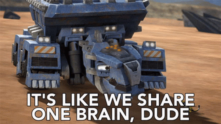 Great Minds Think Alike Ton-Ton Robot GIF