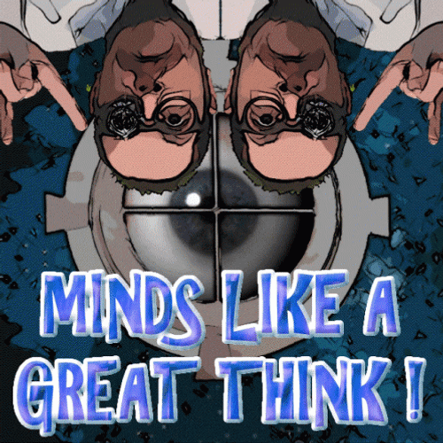 Great Minds Think Alike Upside Down Heads GIF
