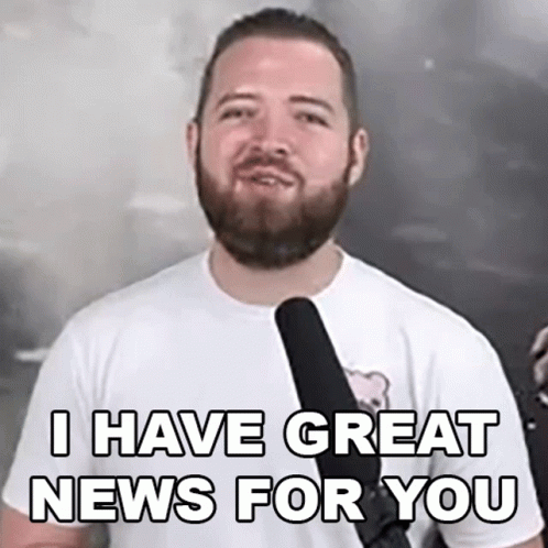 Great News Bearded Man GIF
