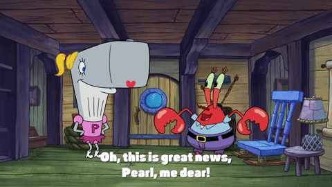 Great News Pearl And Mr. Krabs GIF