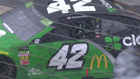 Greean Smoking Car Nascar Crash GIF