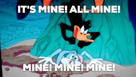 Greedy Daffy Duck Its Mine Mine GIF