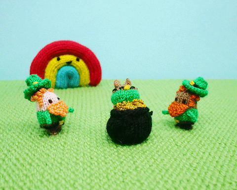 Greedy Tiny Leprechaun Pulling Friend In Pot GIF