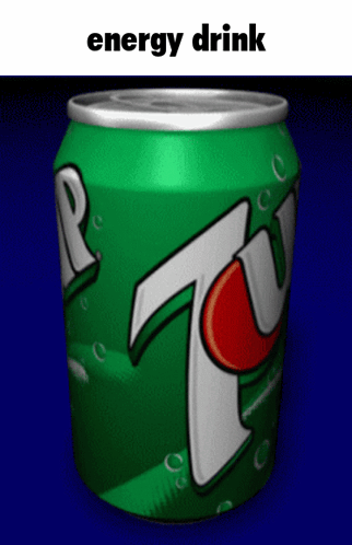 Green 7 Up Can On Dark Blue Background GIF