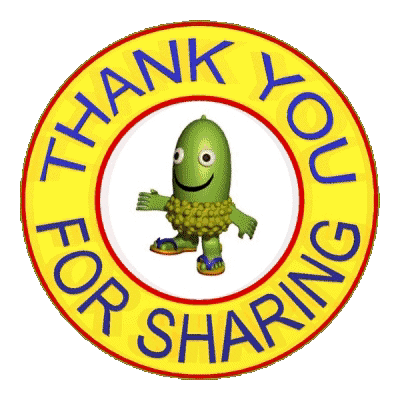 Green Acorn Thank You For Sharing GIF