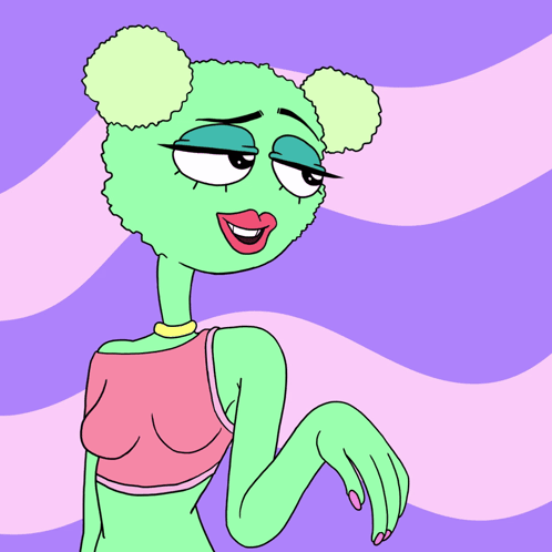 Green Alien Saying No Than GIF