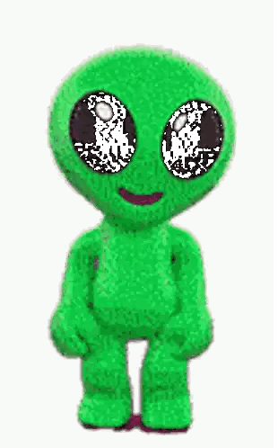 Green Alien Stuffed Toy with Big Eyes