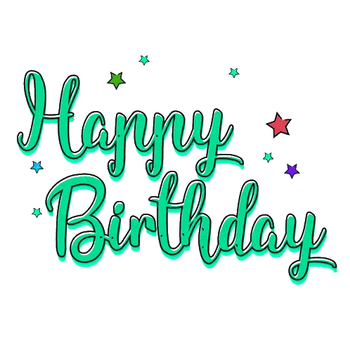 Green and Black Birthday Card with Stars