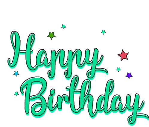 Green and Black Happy Birthday Sign
