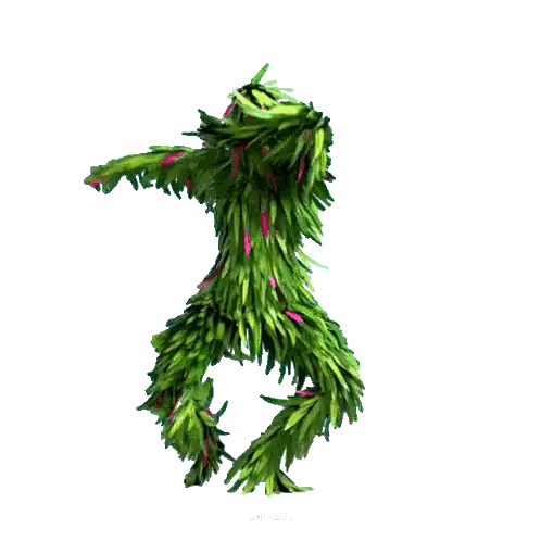Green and Pink Leaf Monster