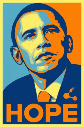 Green and Purple Barack Obama Hope
