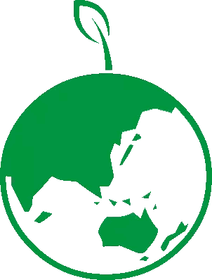 Green and White Globe with Leaf