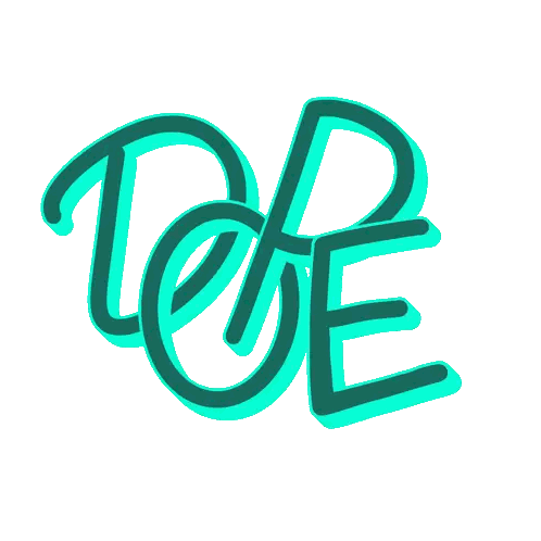 Green and White Logo Letters T and E