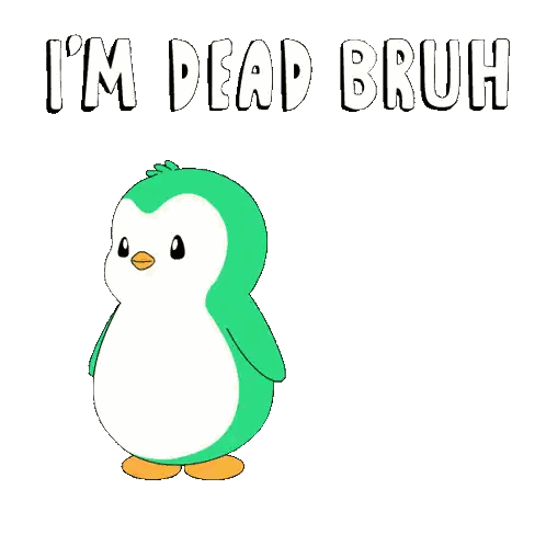 Green and White Penguin Lying Down
