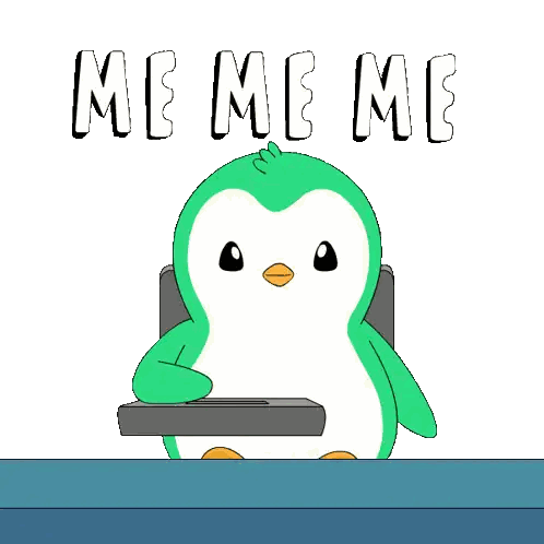 Green and White Penguin Meme