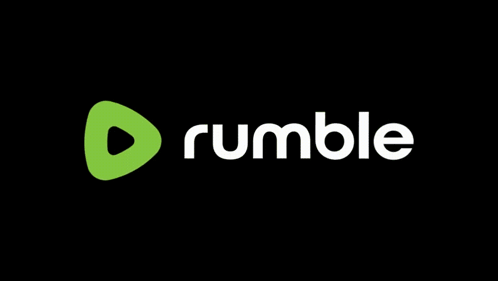 Green And White Rumble Logo With Lightning GIF