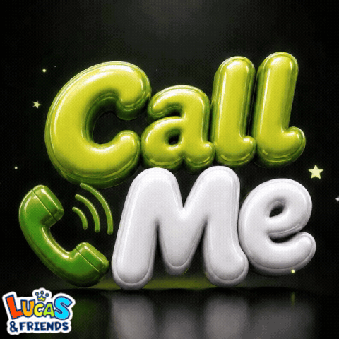 Green And White Sign Saying Call Me By Lucas And Friends GIF