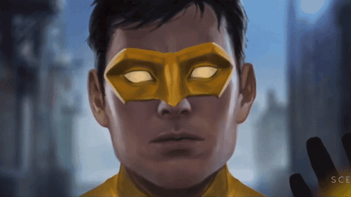 Green And Yellow Cartoon Character Flying GIF