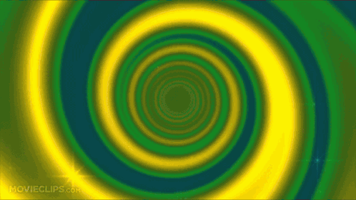Green And Yellow Hypnotic Swirl GIF