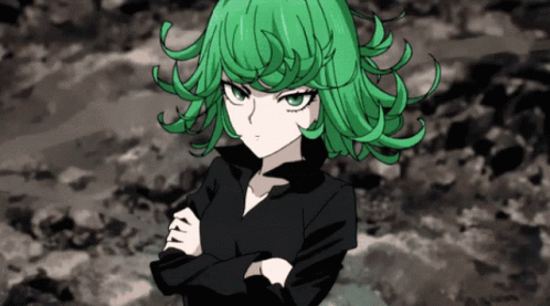Green Anime Attitude Look GIF