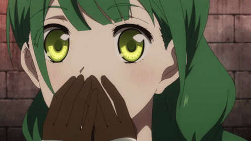 Green Anime Rishia Ivyred Shake Heads GIF
