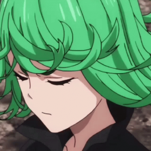 Green Anime Tatsumaki Sleeping GIF