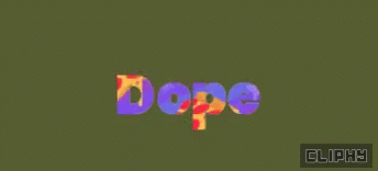 Green Background With Dope In Purple And Orange GIF