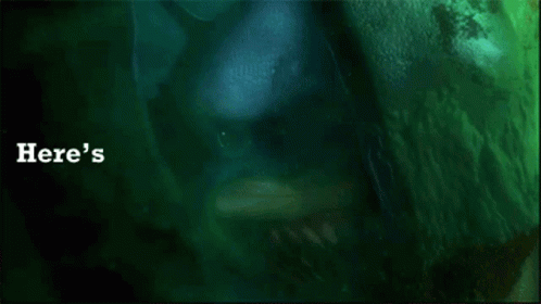 Green Background With Here's Written GIF