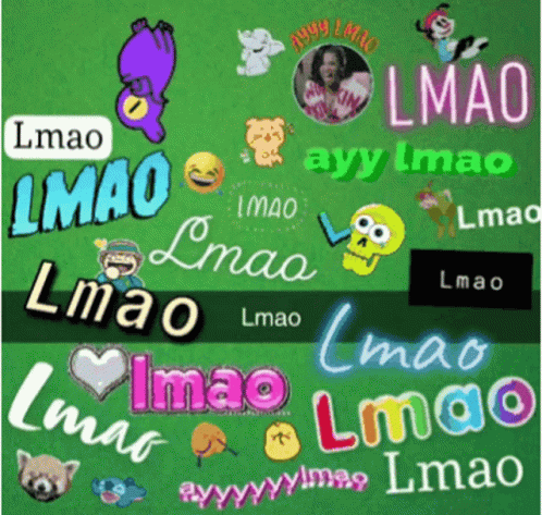 Green Background With LMAO Words