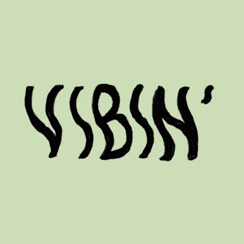Green Background With Word Vibin